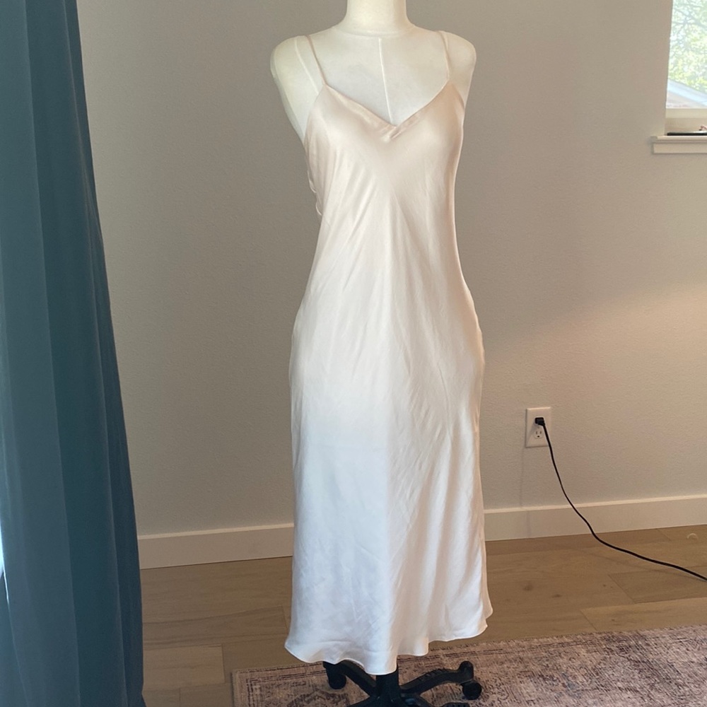 Banana Republic cream slip dress